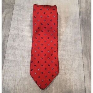 Robert Talbott Hand Sewn Red Finest Silk Tie Made in USA 56" 3.25"